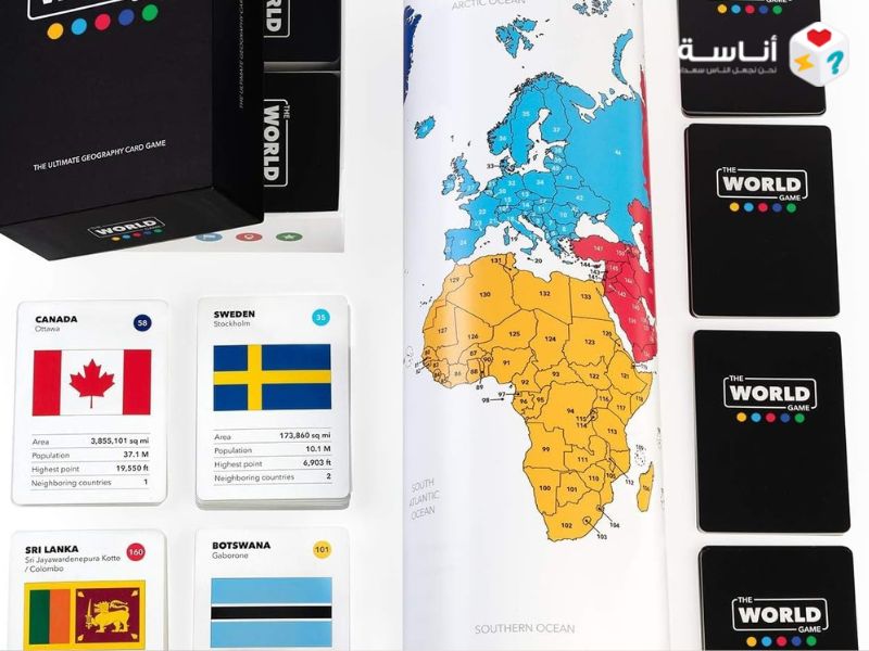 مراجعة لعبة The World Gameدليلك الكامل لغزو العالم معرفياً من فوق طاولتك